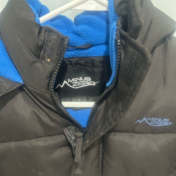 Kids Black Jacket with Blue Lining - Picture 4 of 4
